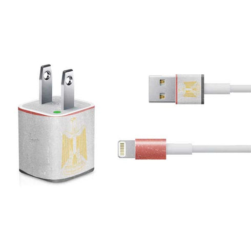 Egyptian Flag Distressed iPhone Charger (5W USB) Skin
